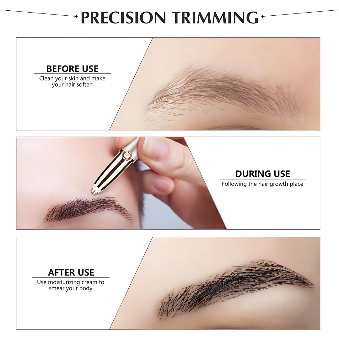 Painless Electric Eyebrow trimmer  with LED Light for Women